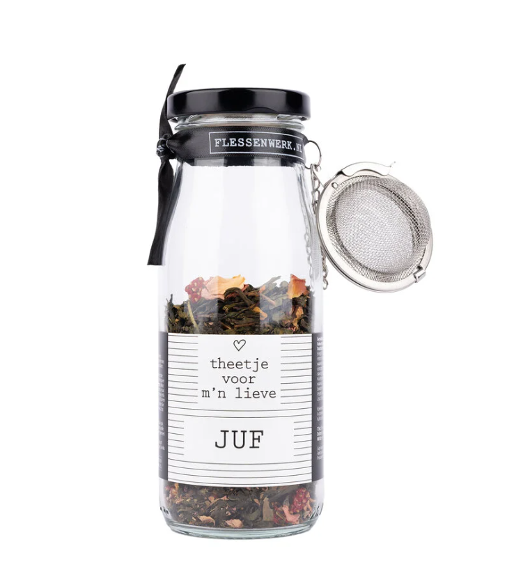 Flessenwerk | Theetje voor m'n lieve juf