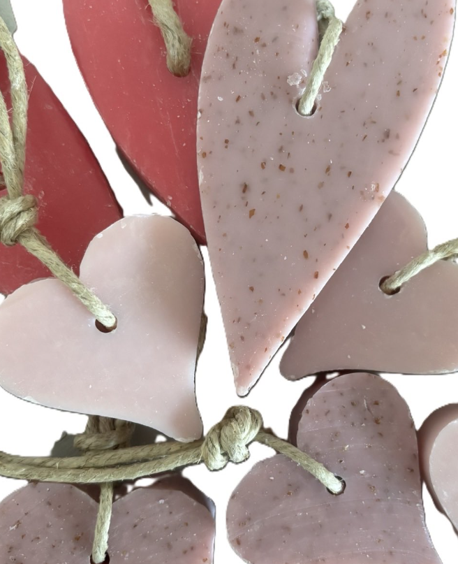 Mein Stil | Soap Heart XL weiß mit Rosmarin Mille-Fleur