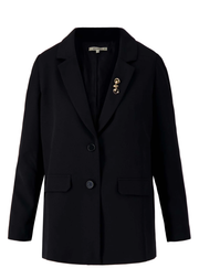 Zusss | Blazer mit schwarzer Brosche