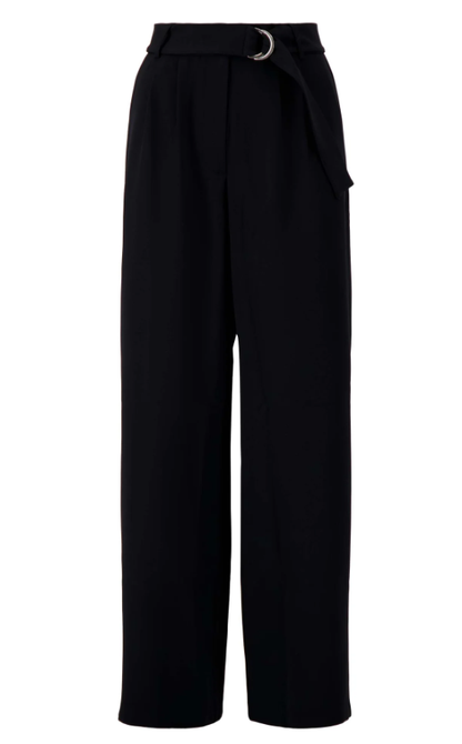 Zusss | Weite Hose mit Gürtel, schwarz