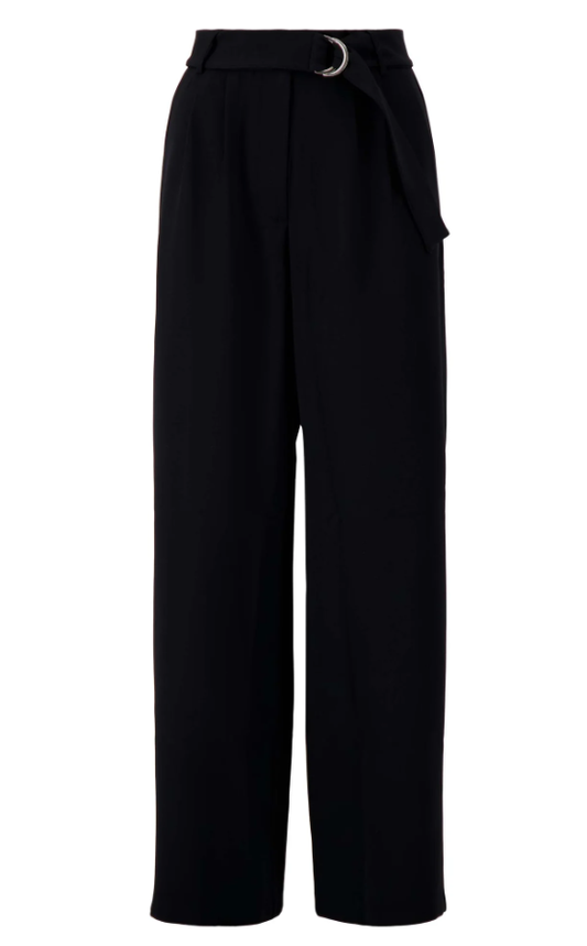 Zusss | Wijde broek met ceintuur zwart