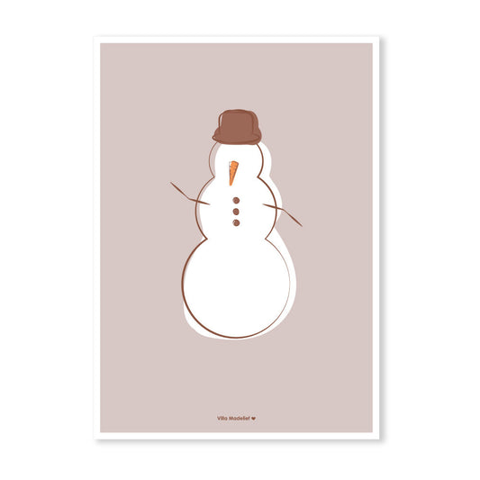 Villa Madelief | Kerstkaart sneeuwpop