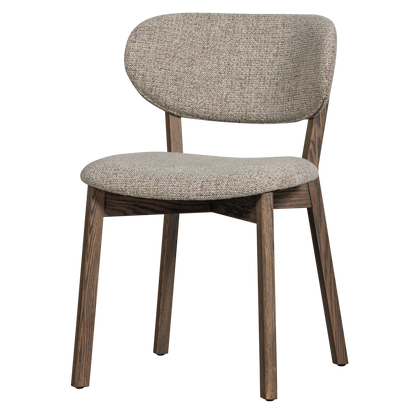 Woood | Eetkamerstoel Udar met houten frame donkerbruin