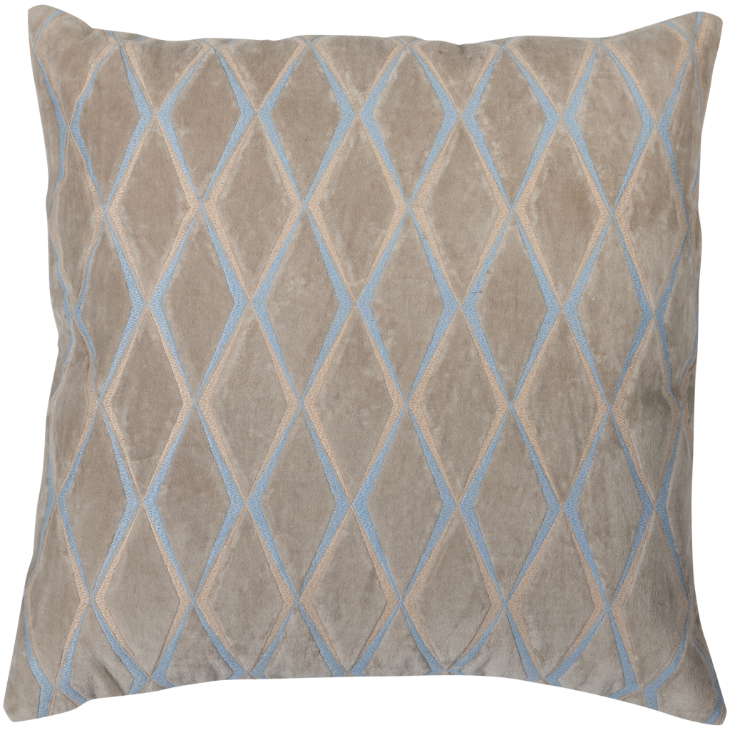 Wood | Laon Samtkissen-Set, Naturblau - 3er-Set