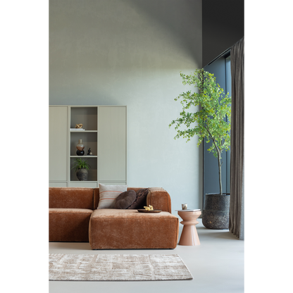 Woood | Kussens Aziz set van 3 velvet bruin/naturel