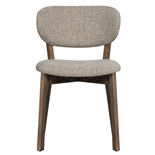 Woood | Eetkamerstoel Udar met houten frame donkerbruin