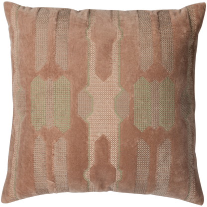 Woood | Kussenset Feis velvet roze naturel - set van 3