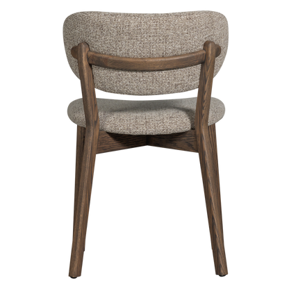 Woood | Eetkamerstoel Udar met houten frame donkerbruin