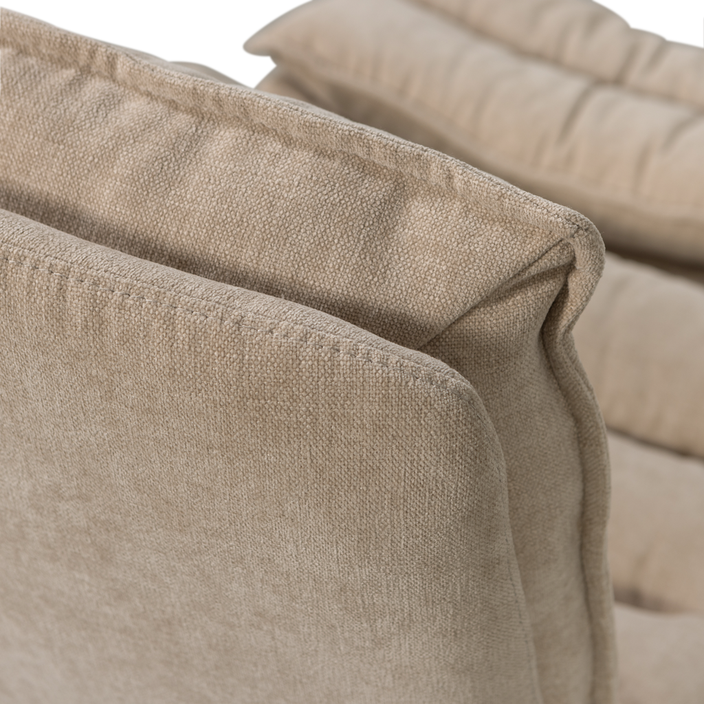 Wood | Kube Drehsessel mit Fußhocker, Natur