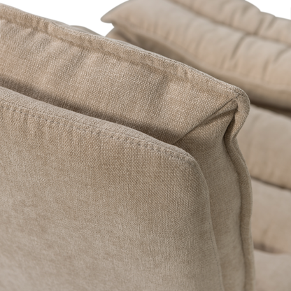 Wood | Kube Drehsessel mit Fußhocker, Natur