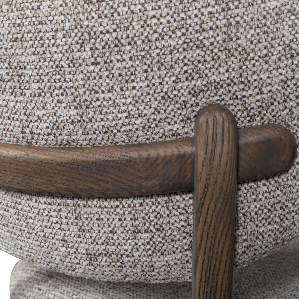 Woood | Eetkamerstoel Udar met houten frame donkerbruin