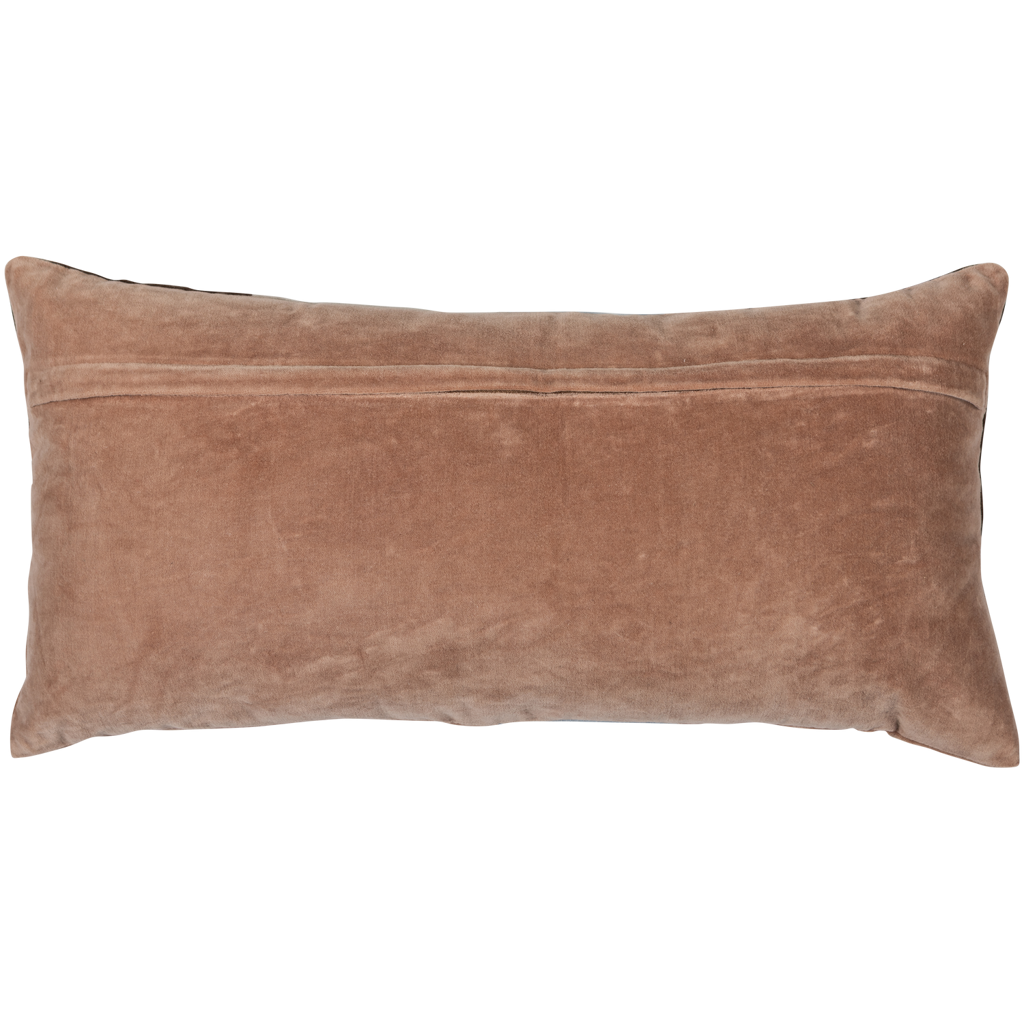 Wood | Laon Samtkissen-Set, Naturblau - 3er-Set