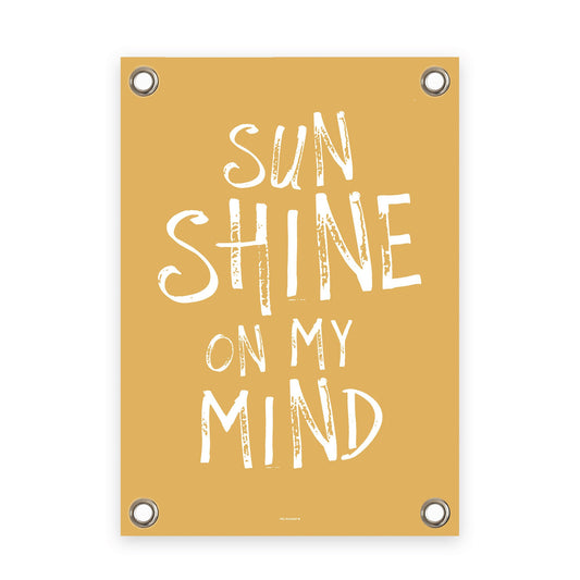 VM | Tuinposter geel wit sunshine on my mind