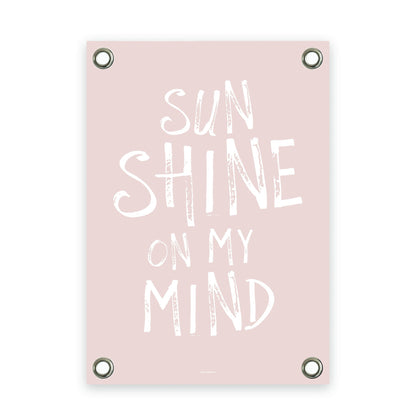 VM | Gartenposter altrosa-weiß Sonnenschein in meinen Gedanken