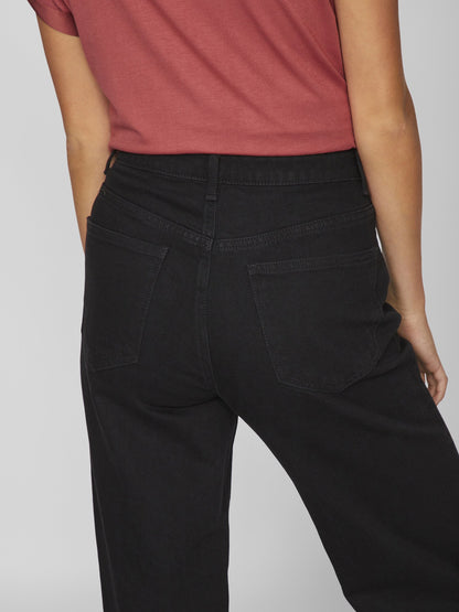 Vila | Jeans Kelly straight black denim