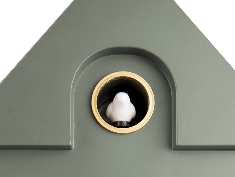 Karlsson | Kuckucksuhr in warmem Grün