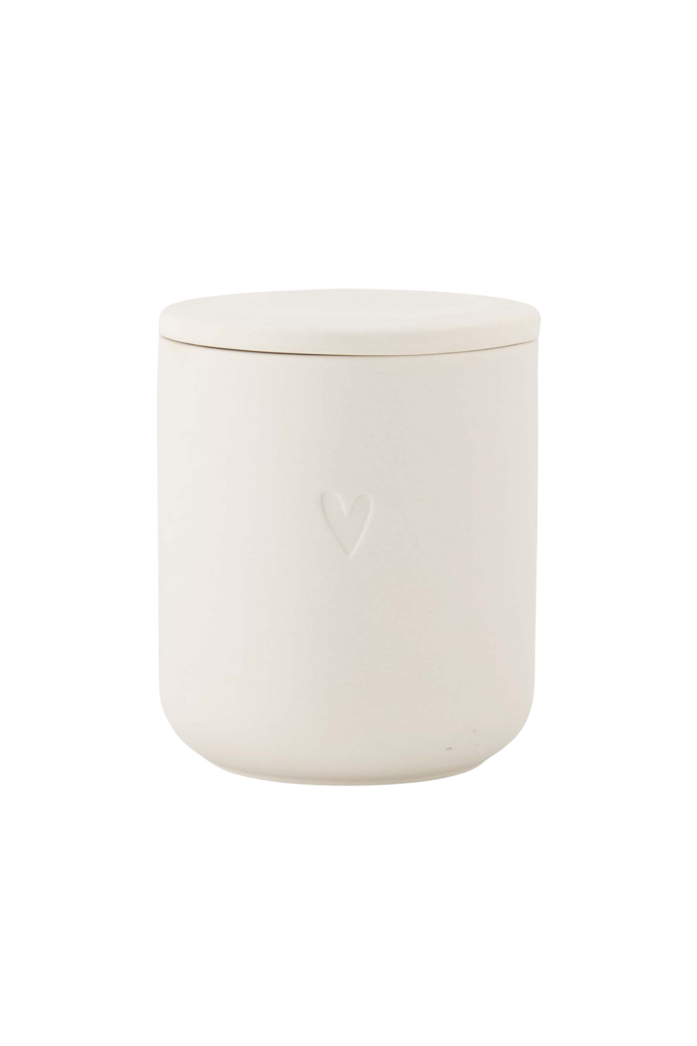 Zusss | Geurkaars keramiek hartje off white