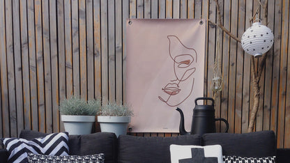 VM | Gartenplakat: Frau in Reihen