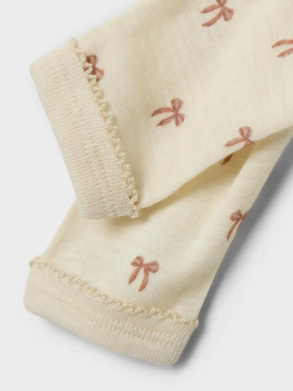 Lil Atelier | Wollen legging Nalu strikjes