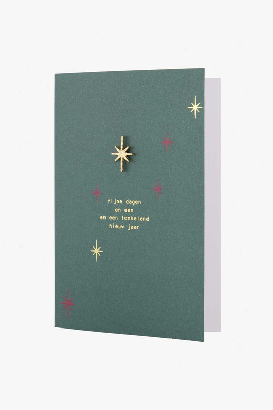 Zusss | Wenskaart met broche ster