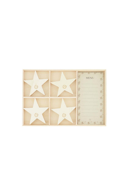 Zusss | Menukaartjes met houten standaard ster
