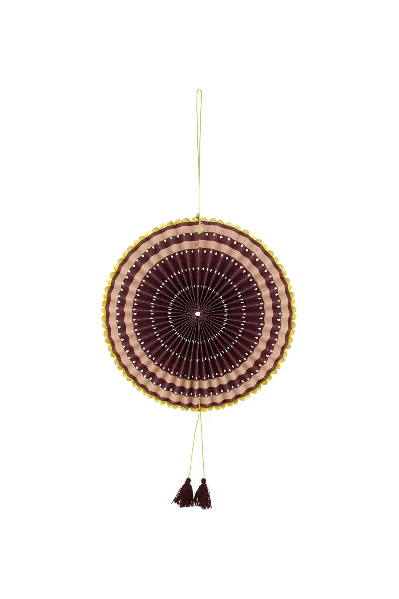 Zusss | Papierfächer, puderrosa/rostbraun