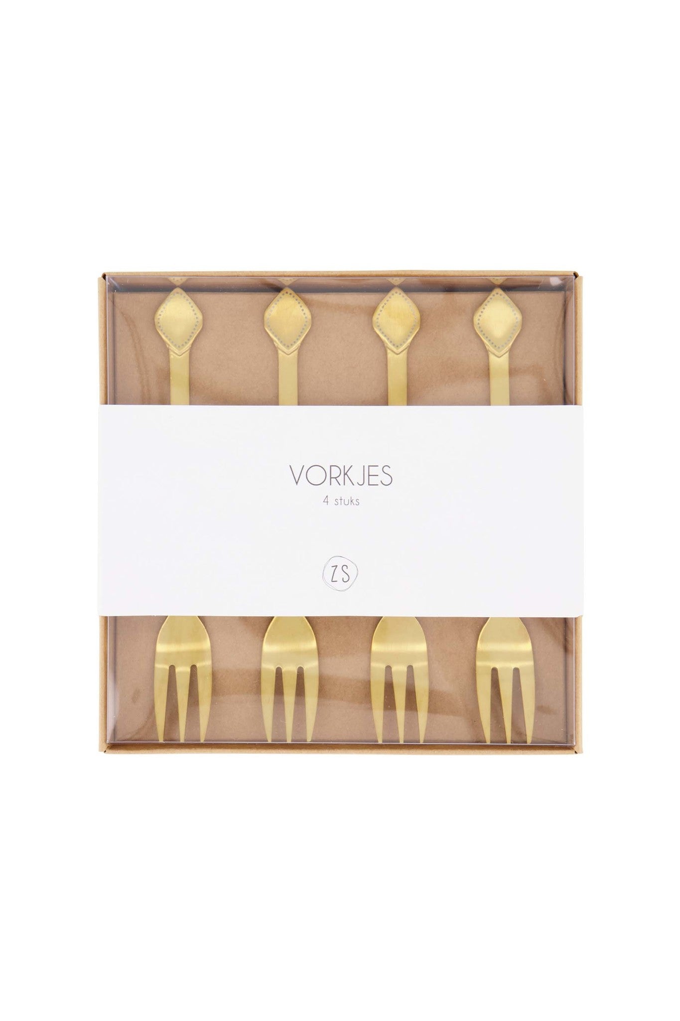 Zusss | Set mit 4 goldenen Gabeln