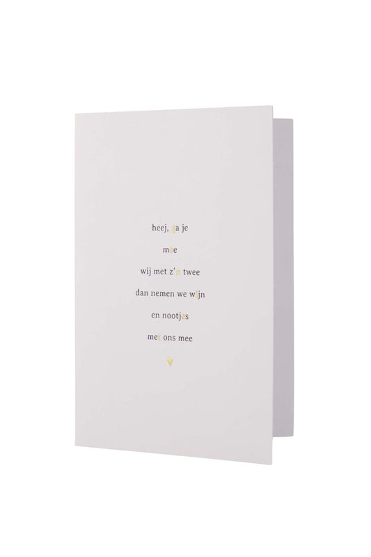 Zusss | Wenskaart geniet gedichtje wit