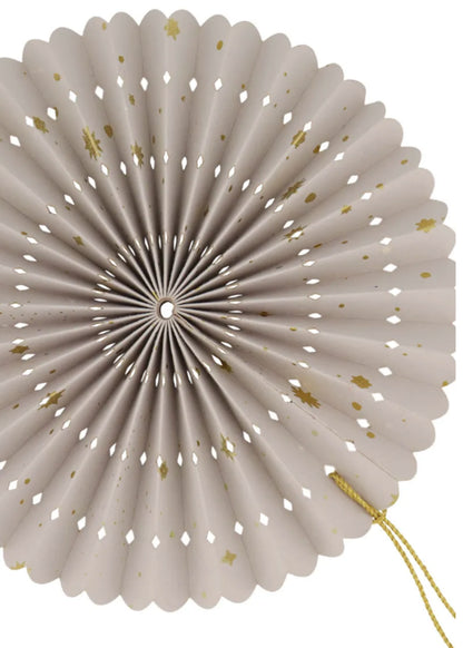 Zusss | Papierfächer mit Sternen, sandfarben/schwarz